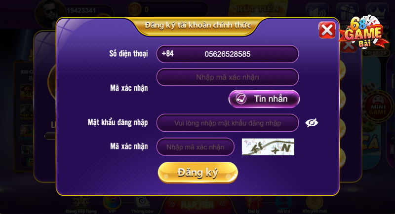 Cách đăng ký 68 game bài dành cho tân thủ